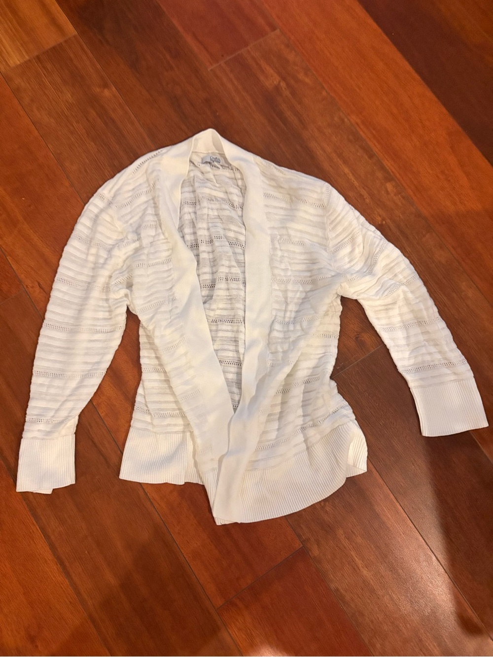 Women’s Open-Front uWhite Lightweight Cardigan